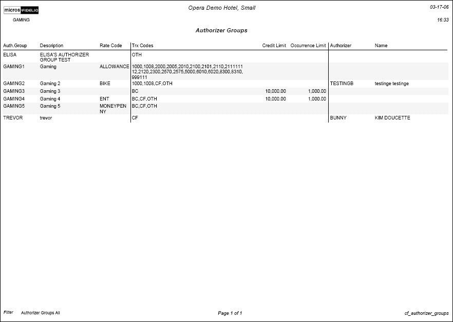 Authorizer Group Report PDF