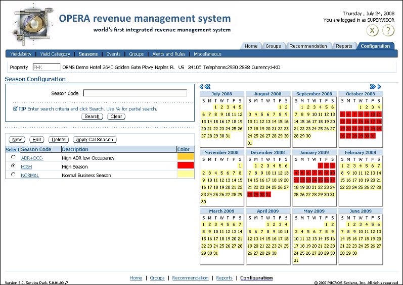 orms configuration tab seasons a